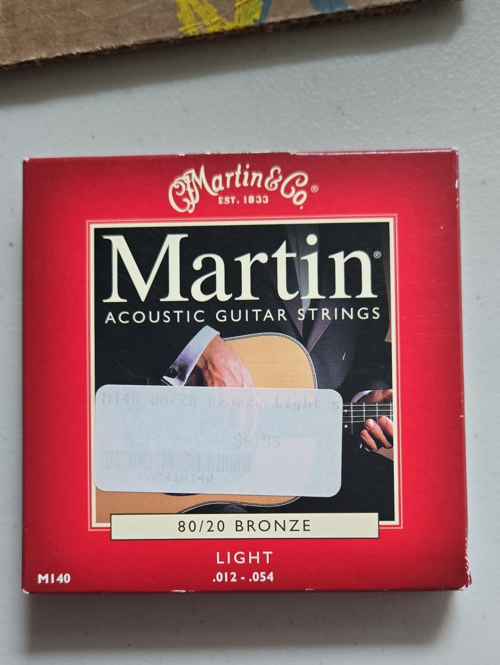 Martin Acoustic Guitar Strings 80/20 Bronze - Light - Red Packaging